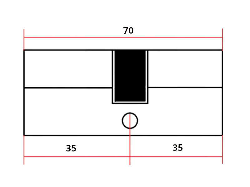 Серцевина Kedr Zink M70 ZN 35х35 ключ/ключ Нікель E70SN (8545902) - фото 3