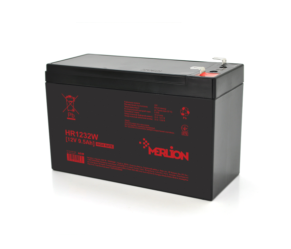 Аккумуляторная батарея для ИБП AGM Merlion HR1232W 12V 9.5Ah F2 Black