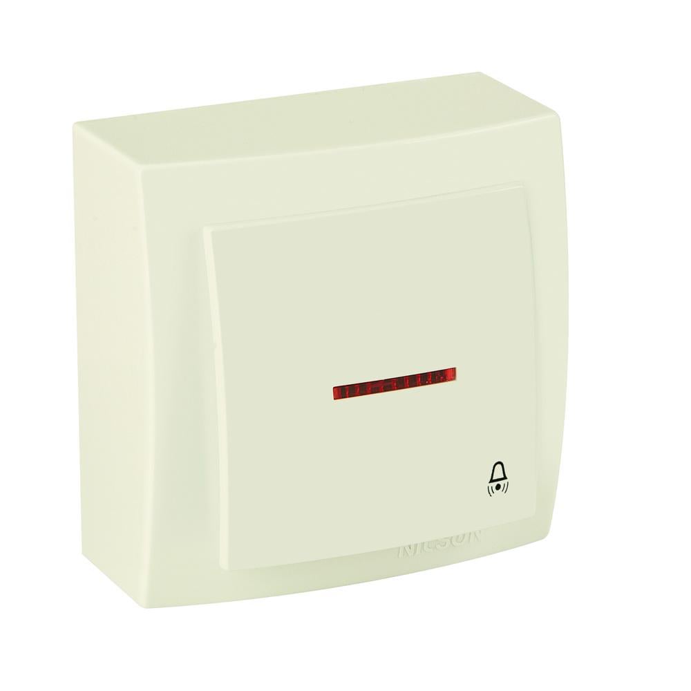 Выключатель Nilson Themis кнопка с подсветкой Кремовый (26121013)