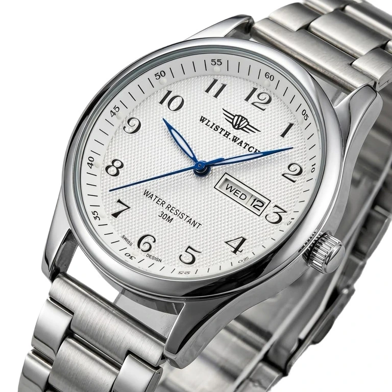 Наручний годинник Hemsut Standart Silver Metal 2 ремінці