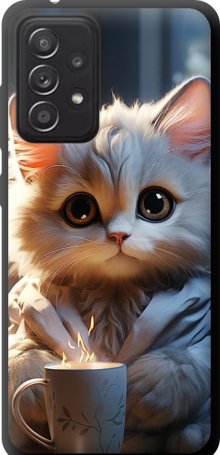 Чехол на Samsung Galaxy A52s 5G A528B White cat (5646b-2583-42517)