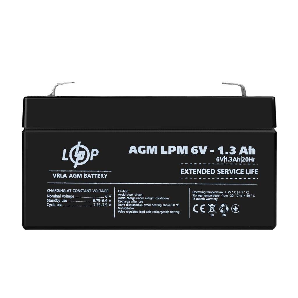 Аккумулятор AGM LPM 6V 1,3 Ah (2712889965)