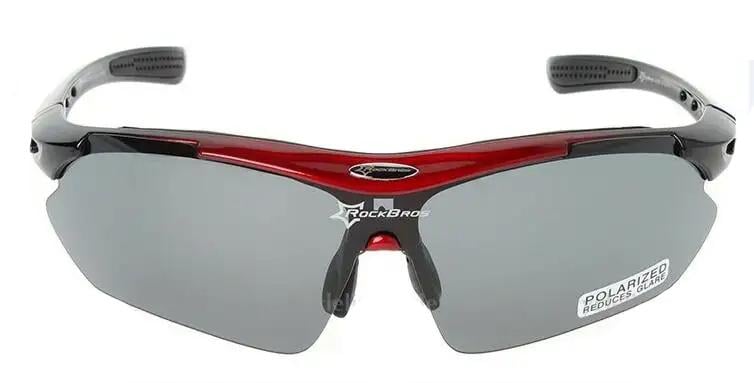 Очки с сменными линзами RockBros 10001 Красный