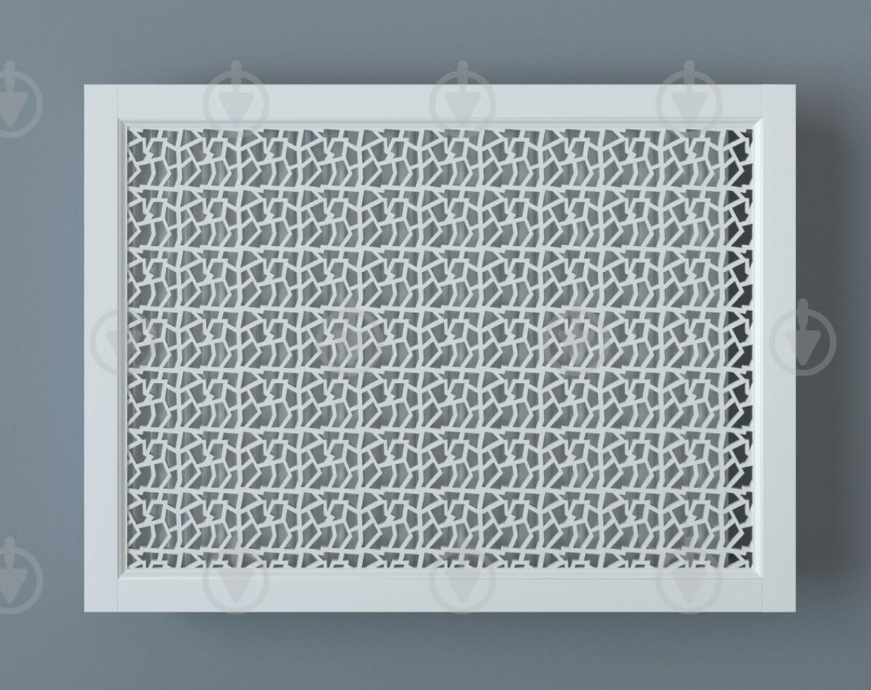 Экран-решетка декоративная на батарею отопления R16-F110 Белый (25072352) - фото 2