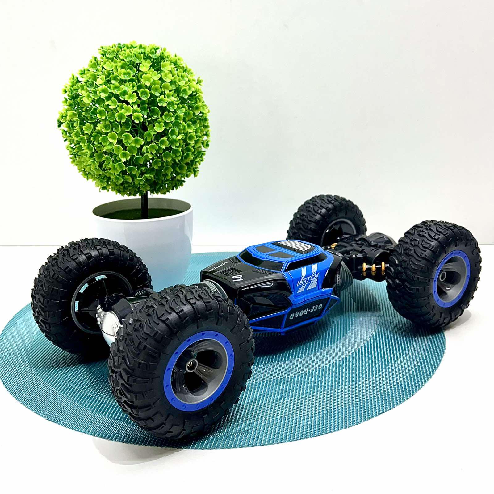 Машинка-перевертыш трюковая Limo Toy на радиоуправлении резиновые колеса Синий (M 5507)