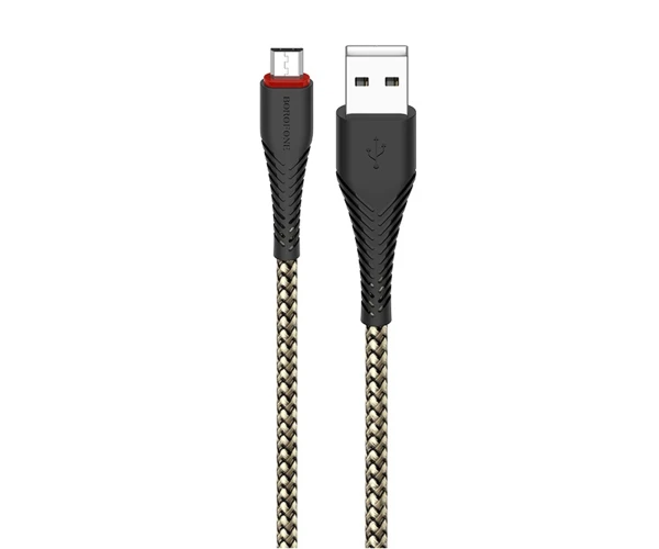 Кабель Data Borofone BX25 Powerful USB microUSB 2,4A 1 м Черный Кабель Data Borofone BX25 Powerful USB microUSB 2,4A 1 м Черный
