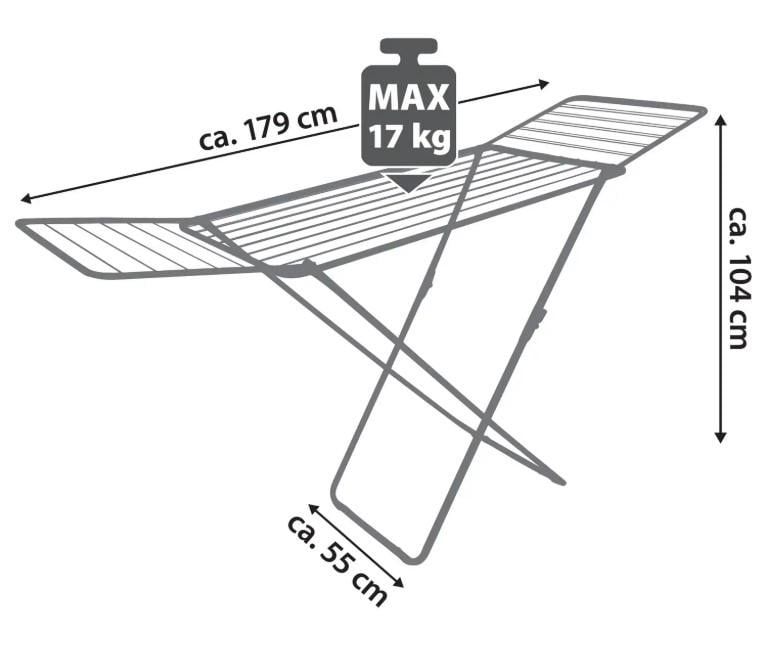 Сушарка для білизни підлогова Casa Si Kolibri 18 м Black (CS42191C06E) - фото 5