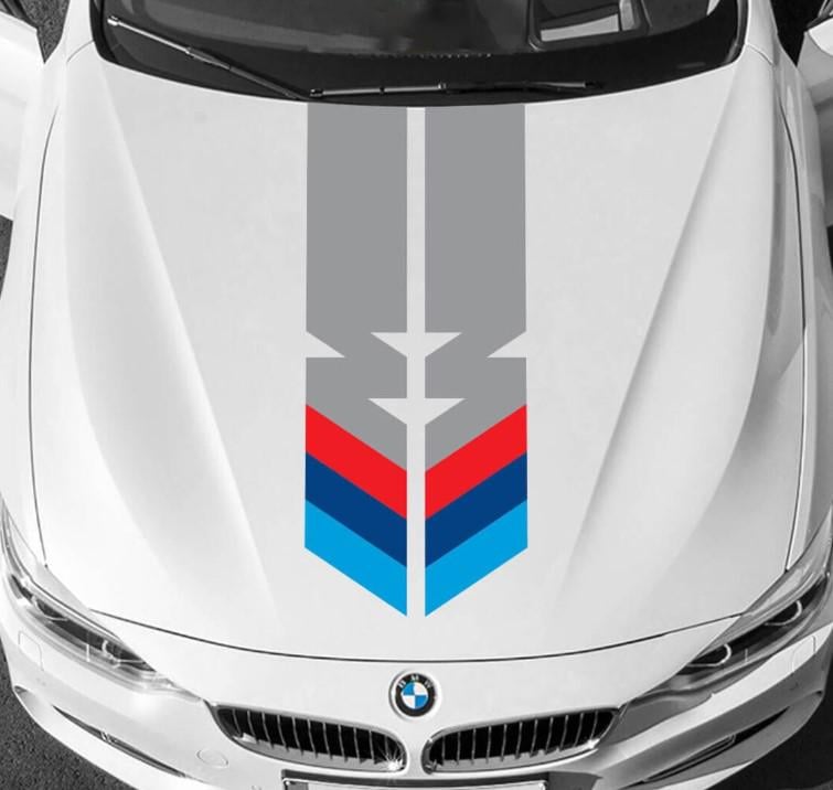 Смуги на капот 3D Tuning Studio БМВ М 980х170х0,15 мм 2 шт. (11643179)