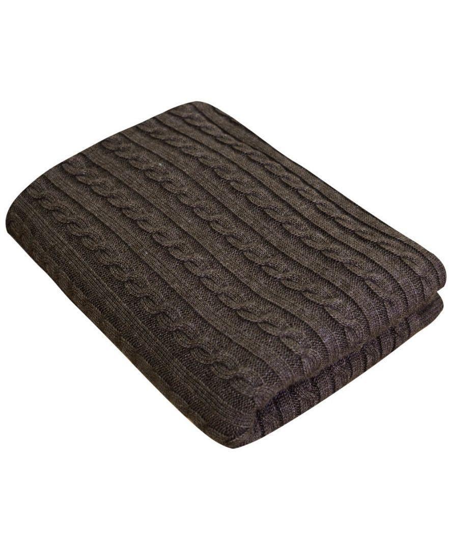 Плед SOFT косы 015 90х130 см Мокко (011692) - фото 1