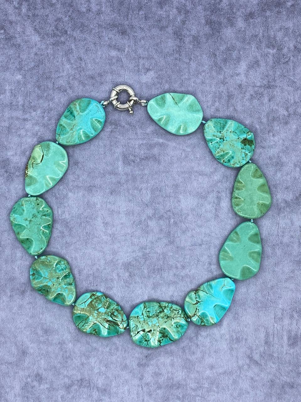 Намисто бірюза 45 см Блакитний (1337)