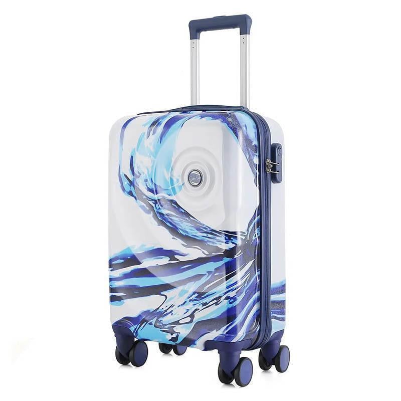 Чемодан SEMI LINE 20" S 44 л White/Blue Print (DAS302329)