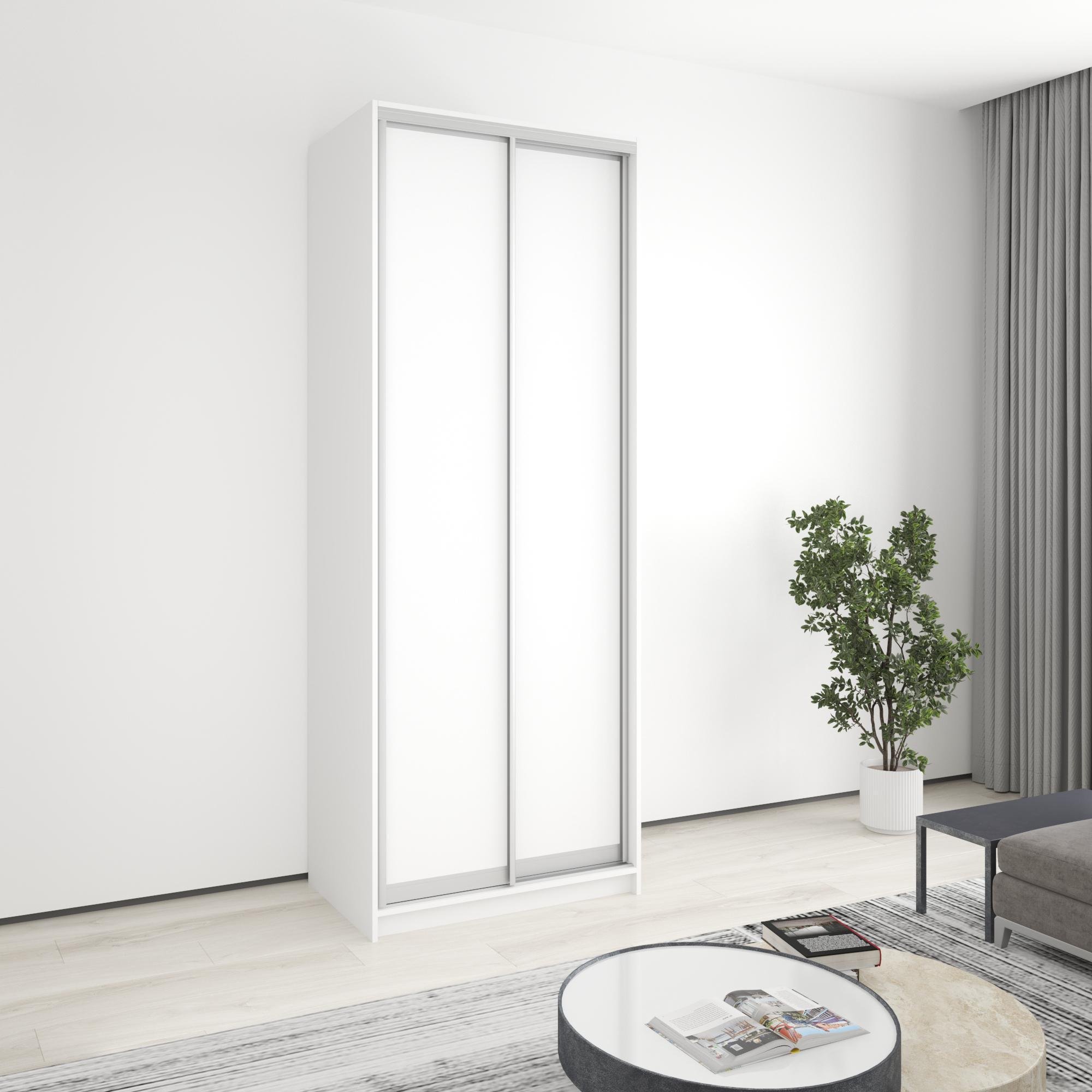 Шкаф-купе двухдверный MebelStar Стандарт AL 2 ДСП 90x45x240 см Аляска белый (MBS-3536) Шкаф-купе двухдверный MebelStar Стандарт AL 2 ДСП 90x45x240 см Аляска белый (MBS-3536)