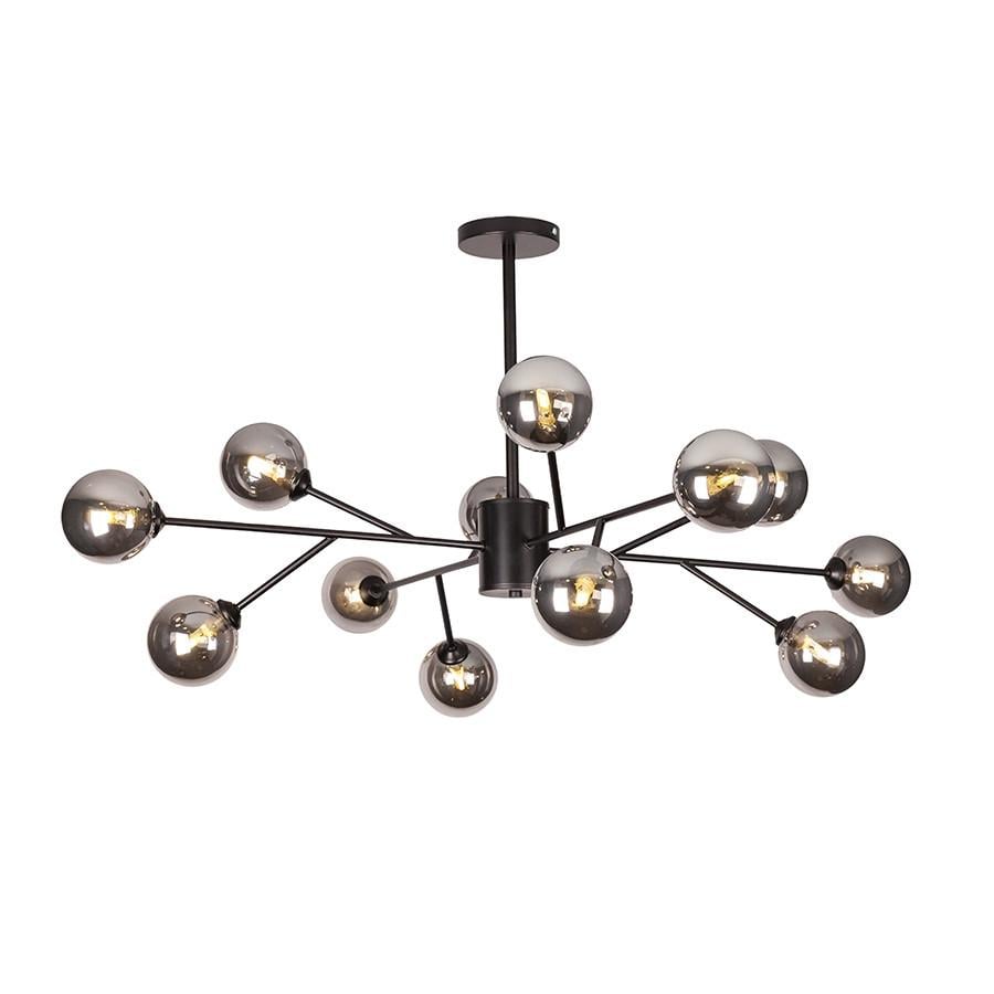 Люстра Levistella 7529806-12 BK+BK Молекула на 12 скляних плафонів Чорний/Графітовий (2663108453) - фото 2