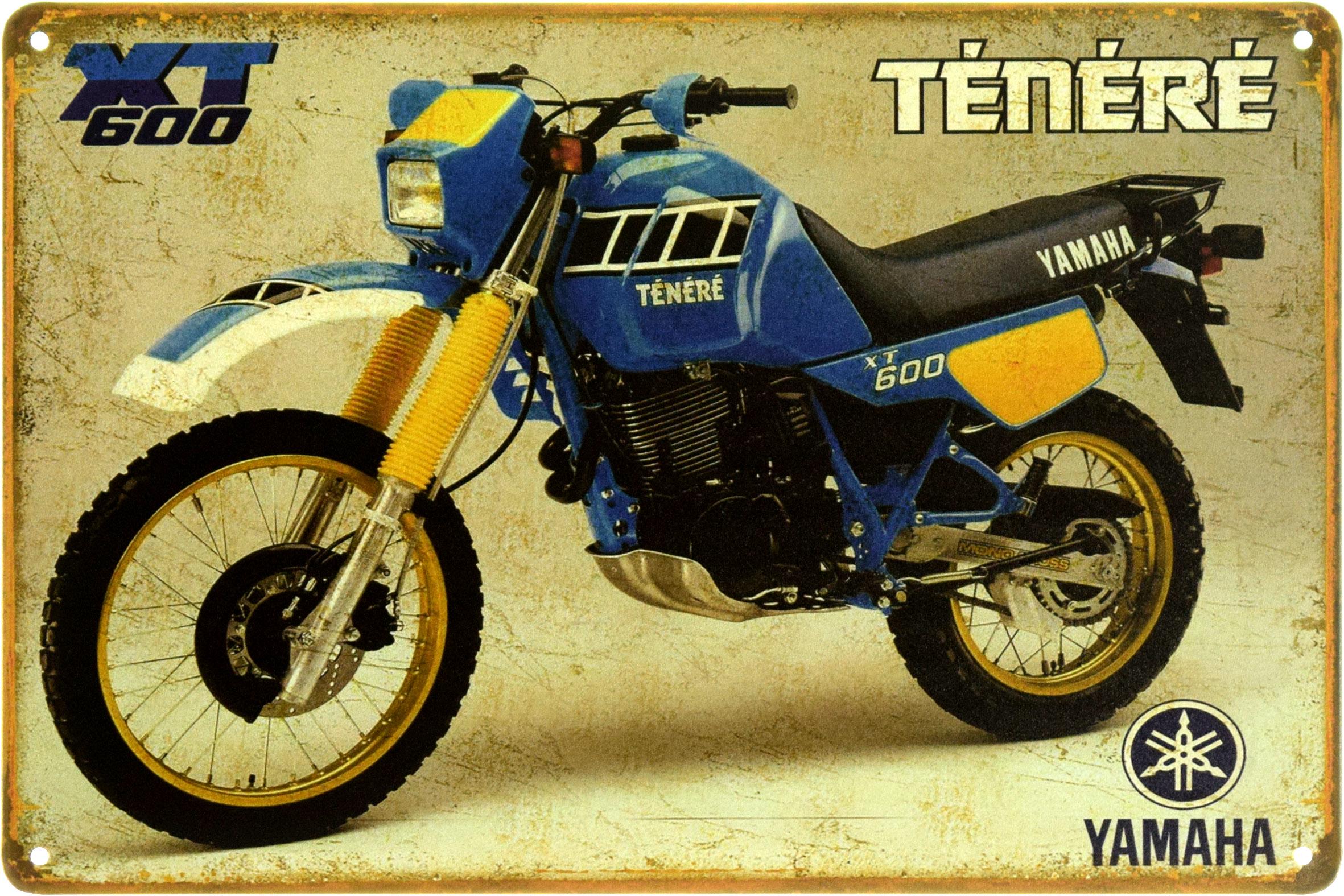 Табличка металлическая "Yamaha XT600 Ténéré" 20x30 см (ms-104084)
