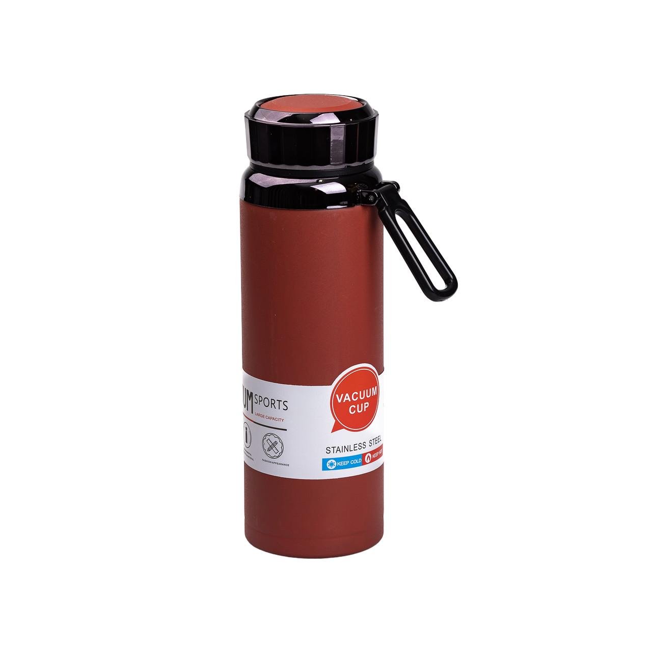 Термос з індикатором температури та широким горлом 1 л Червоний - фото 4