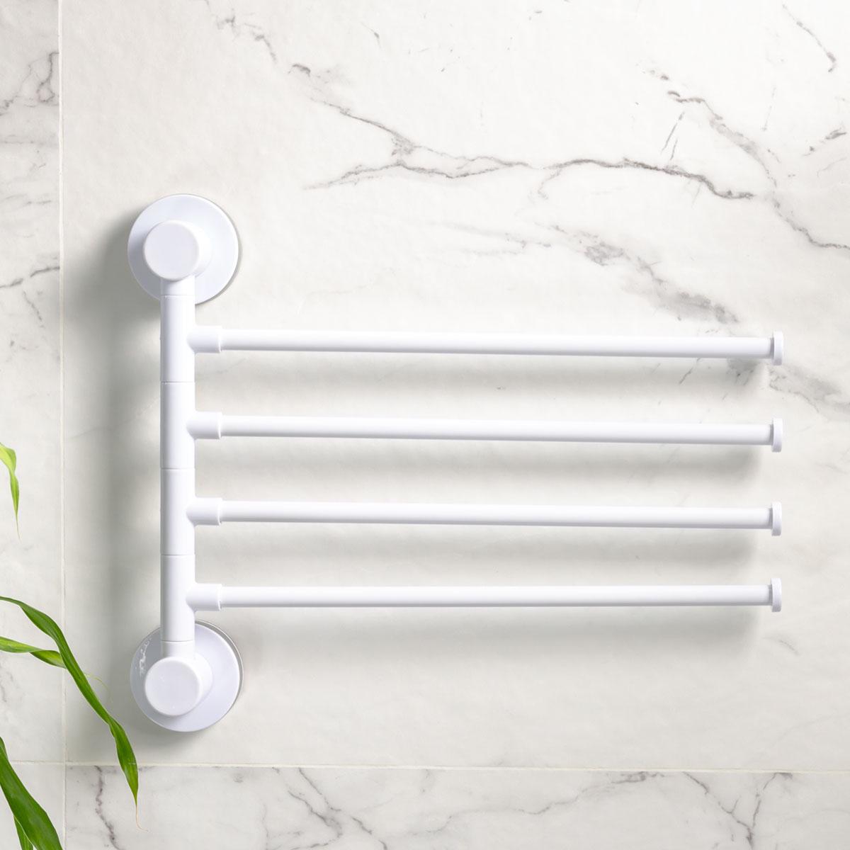 Держатель для полотенец MVM BP-28 white/gray поворотный четверной Белый (211812) - фото 5 Держатель для полотенец MVM BP-28 white/gray поворотный четверной Белый (211812) - фото 5