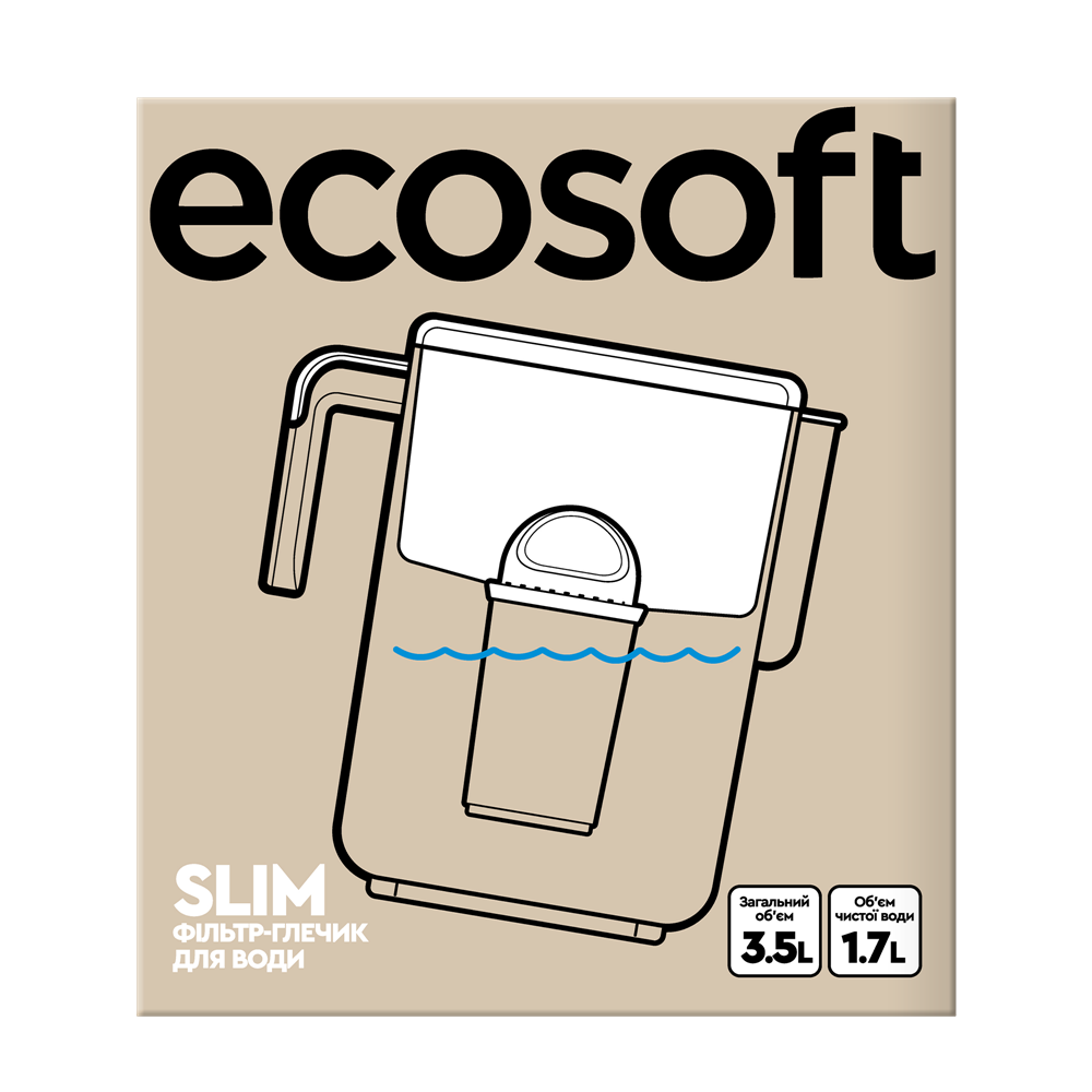 Фильтр-кувшин Ecosoft Slim Айвори (2676727121) - фото 2 Фильтр-кувшин Ecosoft Slim Айвори (2676727121) - фото 2