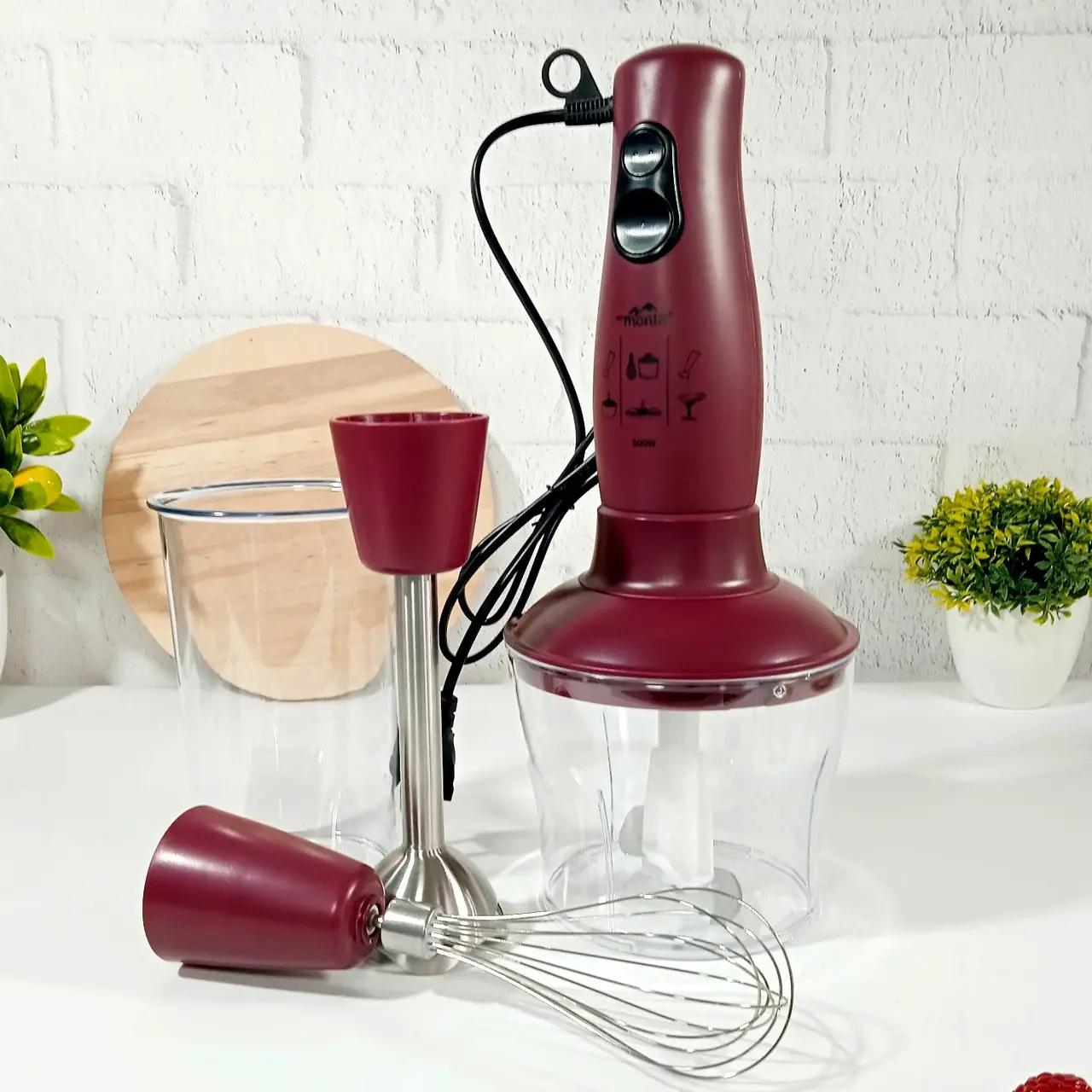 Блендер Monte 3в1 500 Вт Червоний