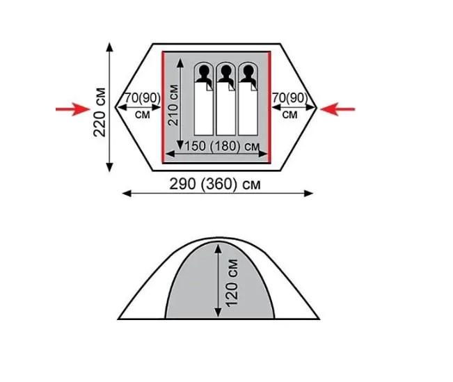 Намет Tramp Peak 2 V2 (28441) - фото 10