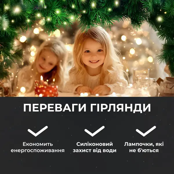 Гірлянда нитка для декору GarlandoPro Роса з пультом від мережі 500 LED 50 м Білий (147-107-500L50MWW) - фото 6