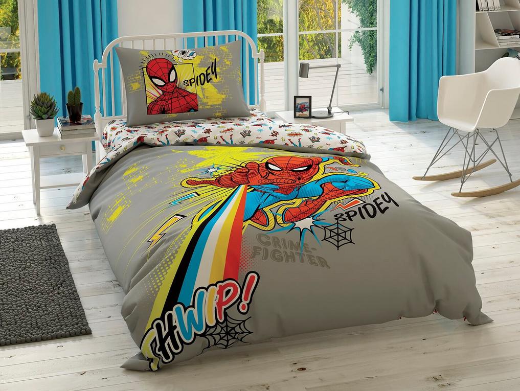 Постільна білизна Tac Disney Spiderman Power ранфорс полуторна на гумці