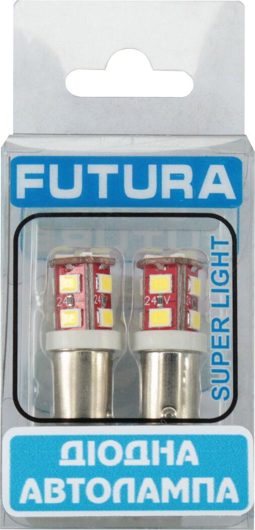 Лампочка FUTURA с цоколем LED T4W SMD 12 диодов 24 V-2,5 Вт BA9s 2 шт. Белый (70621)