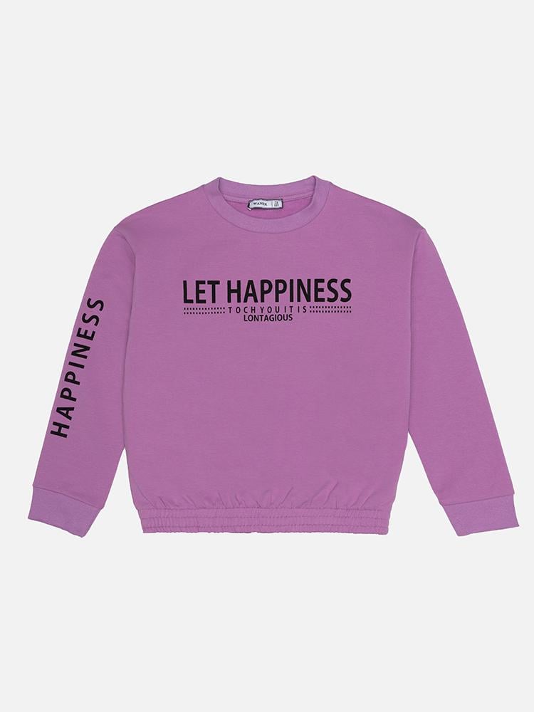 Свитшот для девочки ЦБ-00209727 122 см Сиреневый (28575419)