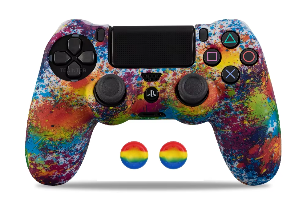 Чохол силіконовий для геймпада PS4 Dualshock 4 Art Splash