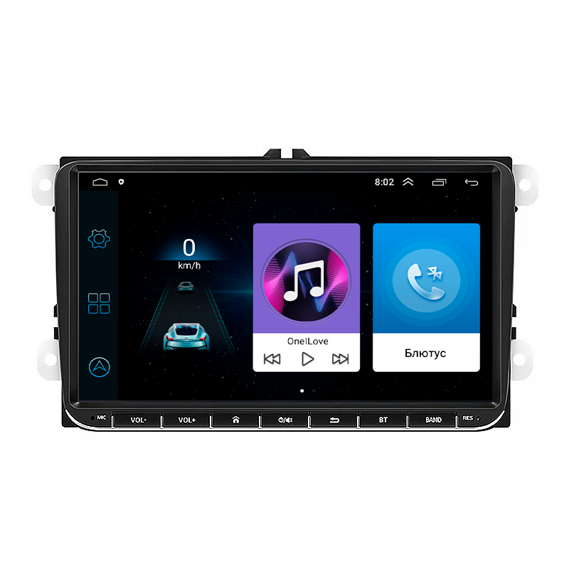 Штатная магнитола 9" Lesko Volkswagen 9002A 1/16 GB Android Can модуль GPS