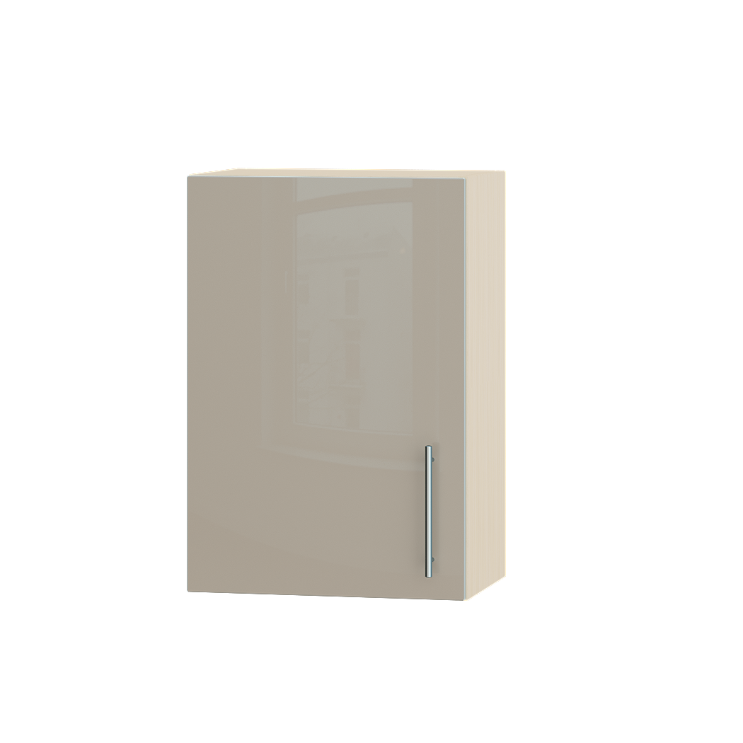 Шкаф верхний Эверест Акрил модуль Верх В01-500 50х30х72 см Норковый глянец/Дуб Молочный (04438)