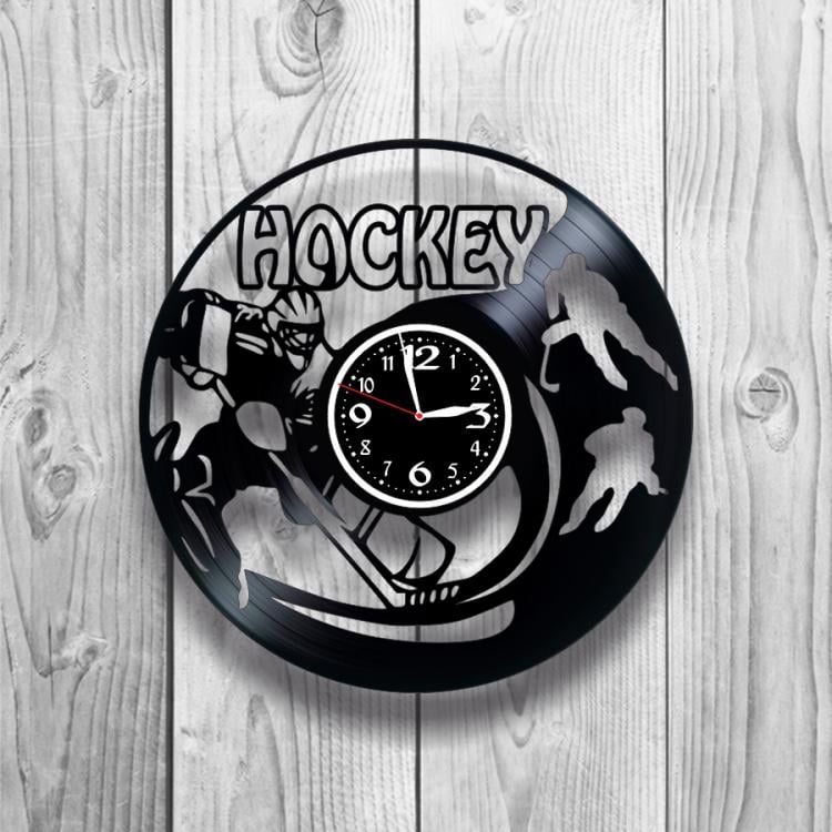 Годинник настінний Хокей 0061 з вінилової платівки
