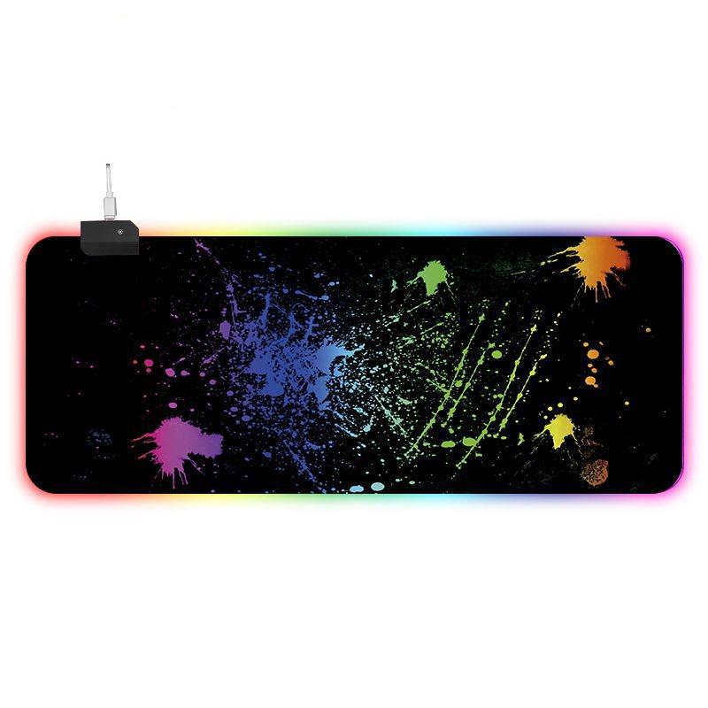 Ігрова поверхня для комп'ютерної миші та клавіатури UKC 70003 RGB з підсвічуванням 80х30 см (2533)