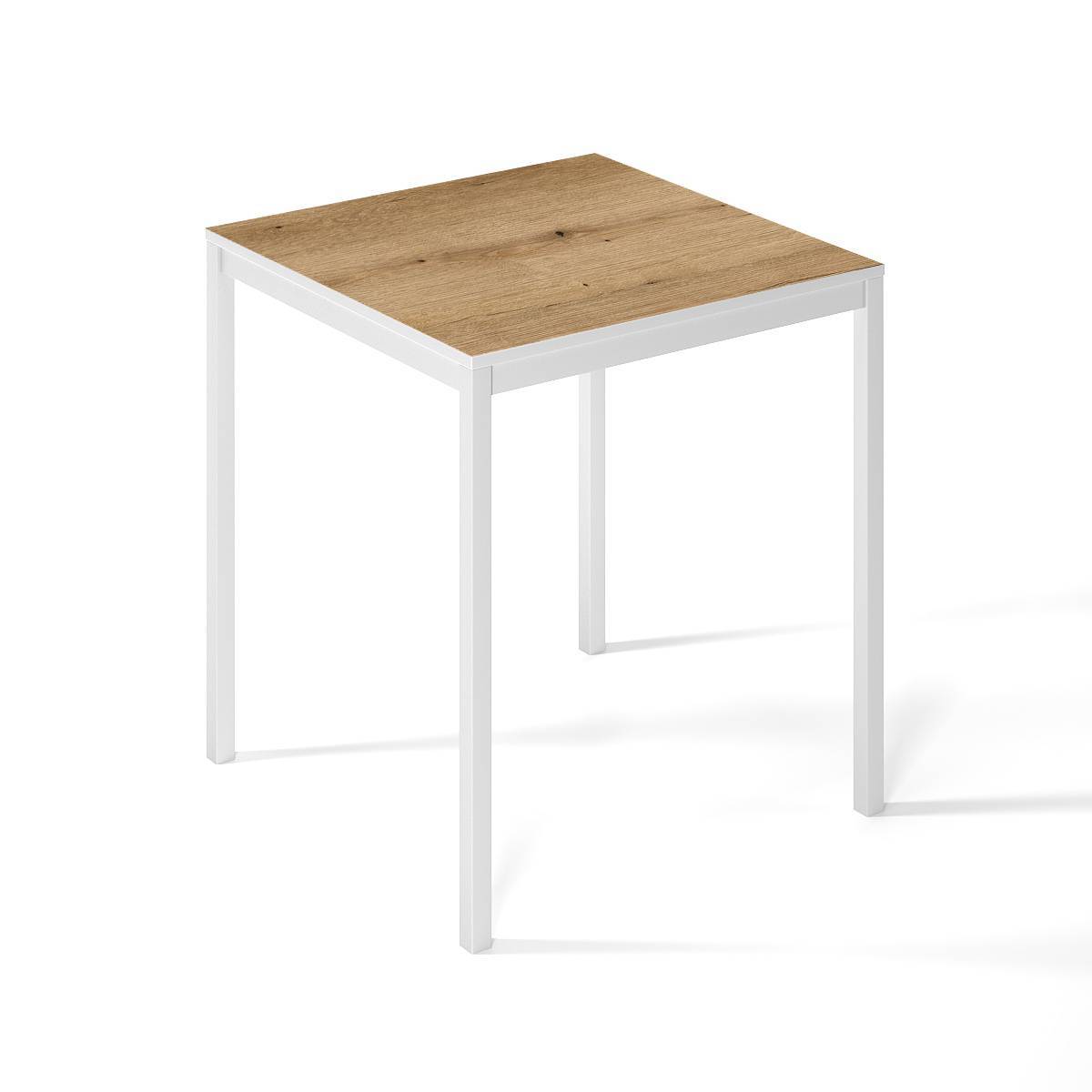 Обеденный стол ART IN HEAD Brevity Loft mini 67х75х67 см Дуб Эвок/Белый металл (TB03100000010)