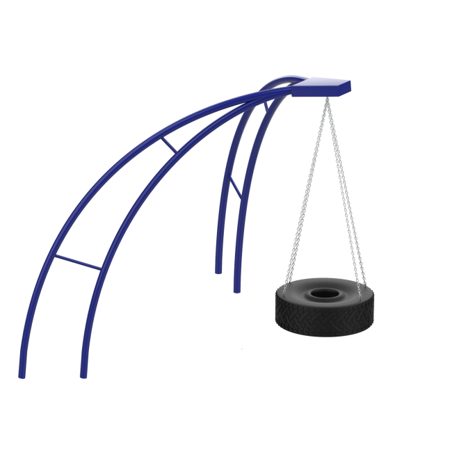 Гойдалка-шина маятникова для дитячого майданчика Kidigo Ураган 370x280x200 см Синій (1513610228)