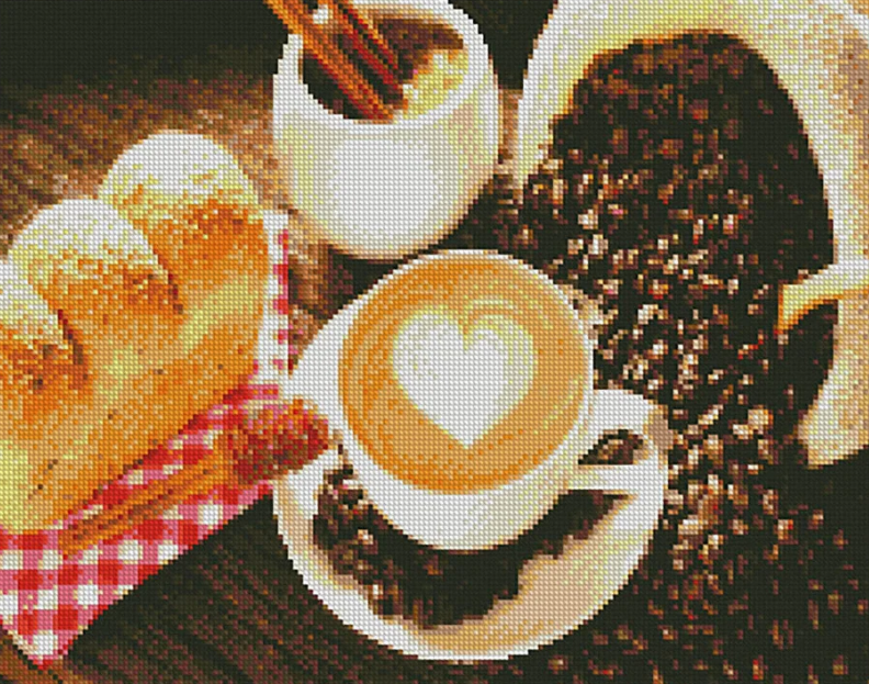 Алмазная мозаика Strateg Завтрак с любовью 40х50 см (FA11484)