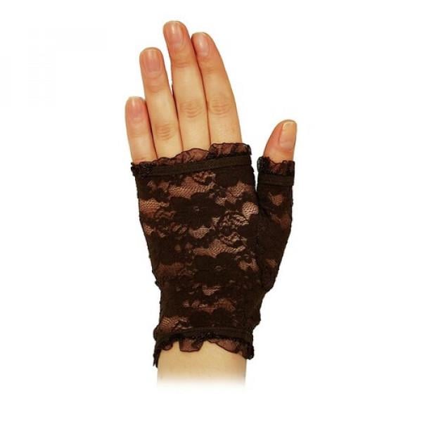 Декор на Хэллоуин Seta Перчатки митенки гипюровые (10-60BR)