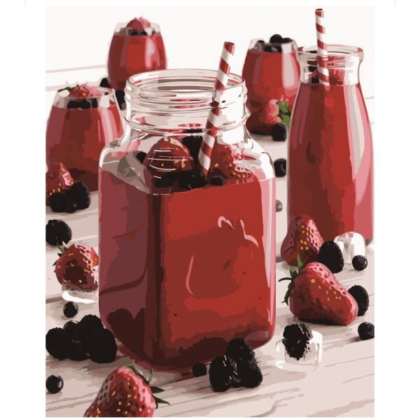 Набор для росписи по номерам Strateg Яркий напиток 40х50 см (VA-2731-mt)