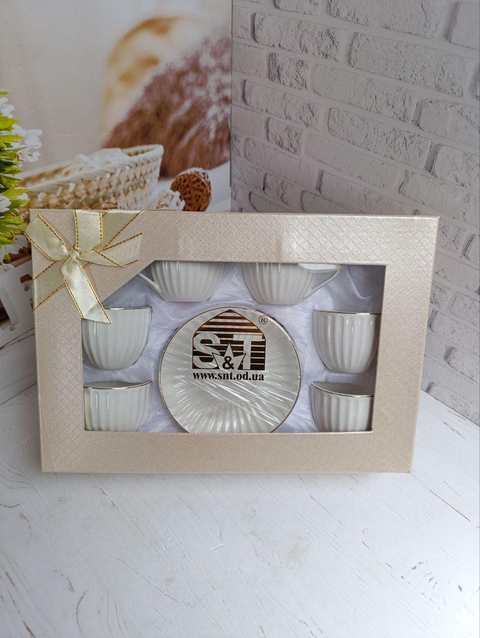 Сервиз кофейный SNT Франческа фарфор 110 мл 6 персон 12 пр. Белый (1549-00) Сервиз кофейный SNT Франческа фарфор 110 мл 6 персон 12 пр. Белый (1549-00)