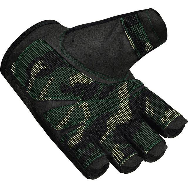 Перчатки для фитнеса RDX T2 Half S Army Green (21463196) - фото 4