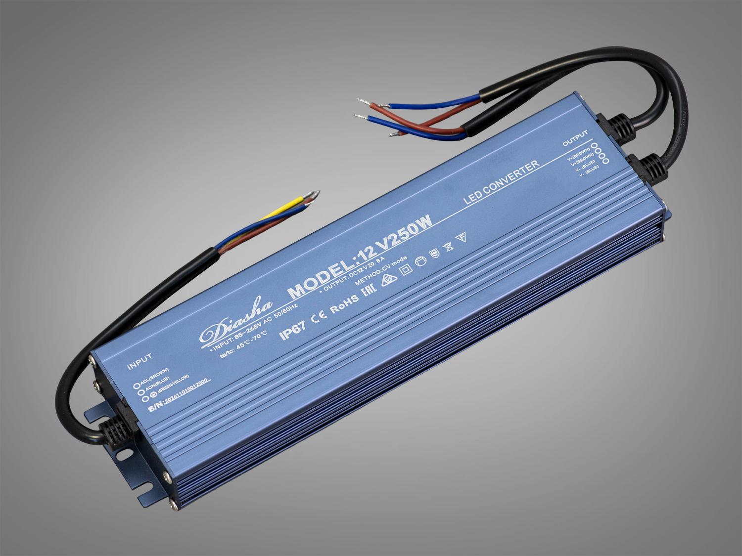 Блок живлення для підключення LED стрічки 12 В 250 Вт 20,8А (NP-12 В-250w-IP67) - фото 2