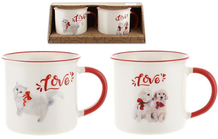 Набір порцелянових кружок Мили Звірята 350 мл 2 шт. - фото 2 Набір порцелянових кружок Мили Звірята 350 мл 2 шт. - фото 2