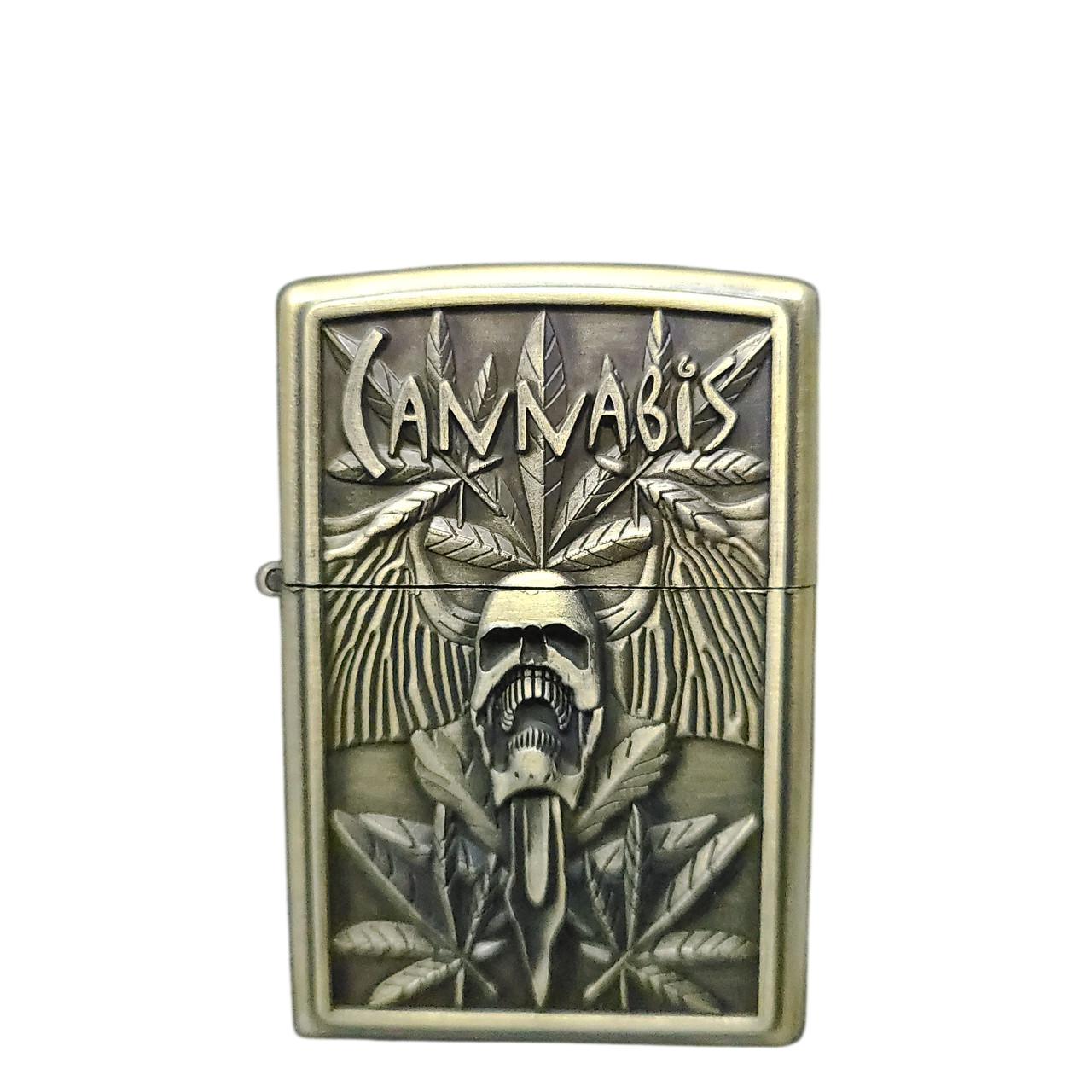 Бензиновая зажигалка ZIPPO кремниевая Каннабис Черепа 2-142 4 (2092769068)