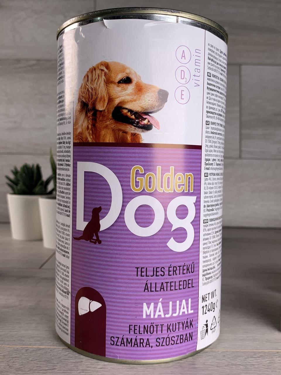 Корм для собак в жестянке Golden Dog печень 1240 г (1903399974)