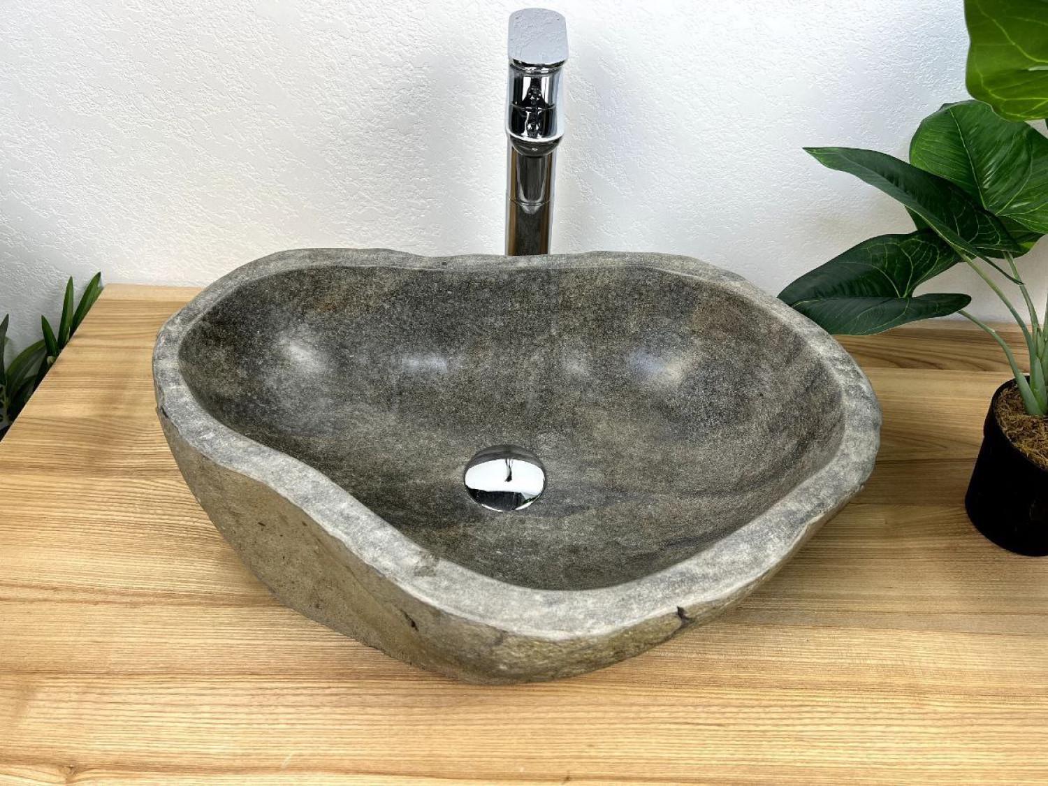 Раковина SpiritofStone river stone ручной работы 36 см (CA.1.13) Раковина SpiritofStone river stone ручной работы 36 см (CA.1.13)