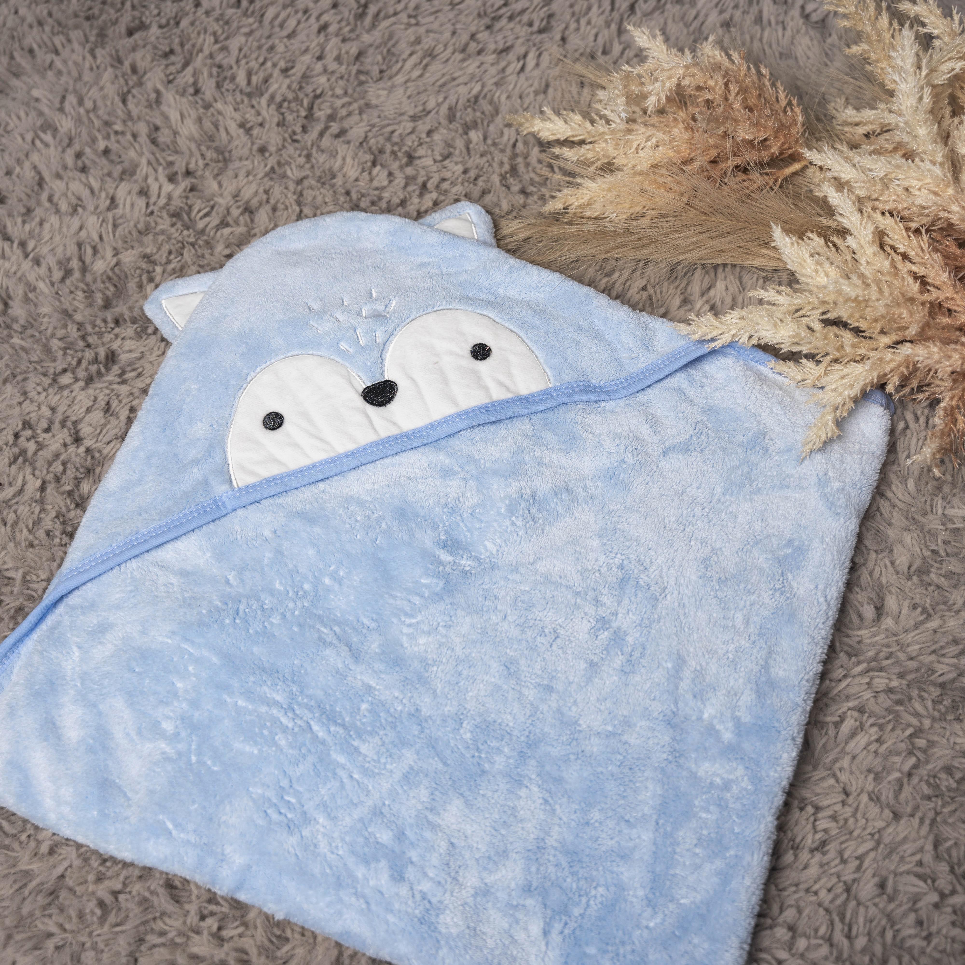 Капюшон для купания 100x140 см Светло-голубой (88853) - фото 1 Капюшон для купания 100x140 см Светло-голубой (88853) - фото 1