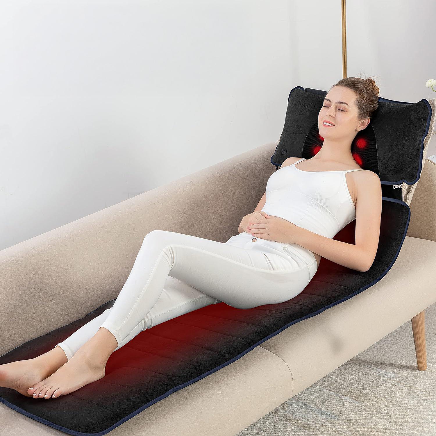 Коврик-матрас Massage 2в1 массажный с подогревом Black - фото 2