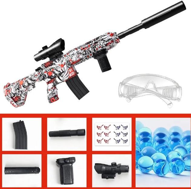 Бластер shoot Splatter M416 Gel Ball з гель кульками 5000 шт. Red (2cbe5618) - фото 2