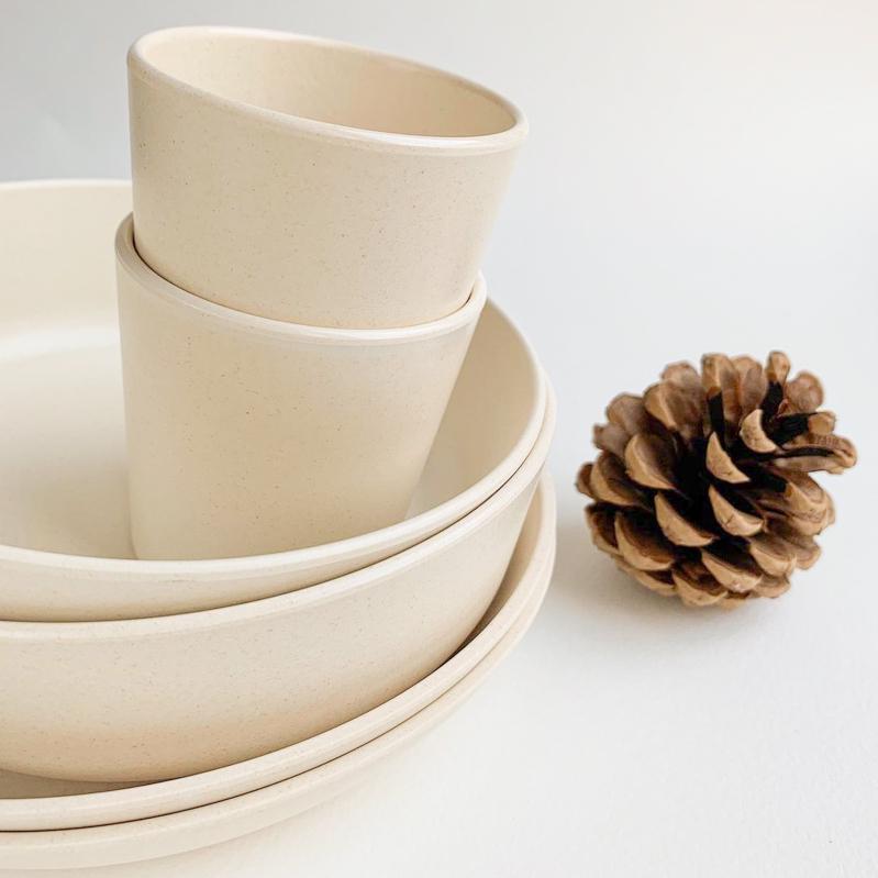 Набор детской посуды из бамбука Бежевый  (Lam101166) - фото 2