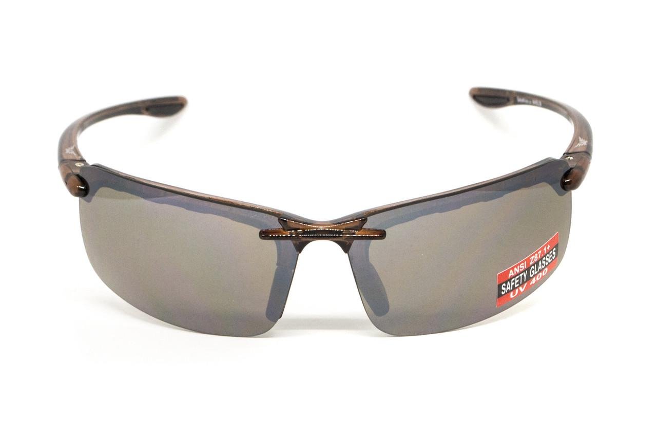 Очки защитные Global Vision Wheelin Crystal зеркальные Коричневый в коричневой полупрозрачной оправе (69962426490401) - фото 2 Очки защитные Global Vision Wheelin Crystal зеркальные Коричневый в коричневой полупрозрачной оправе (69962426490401) - фото 2