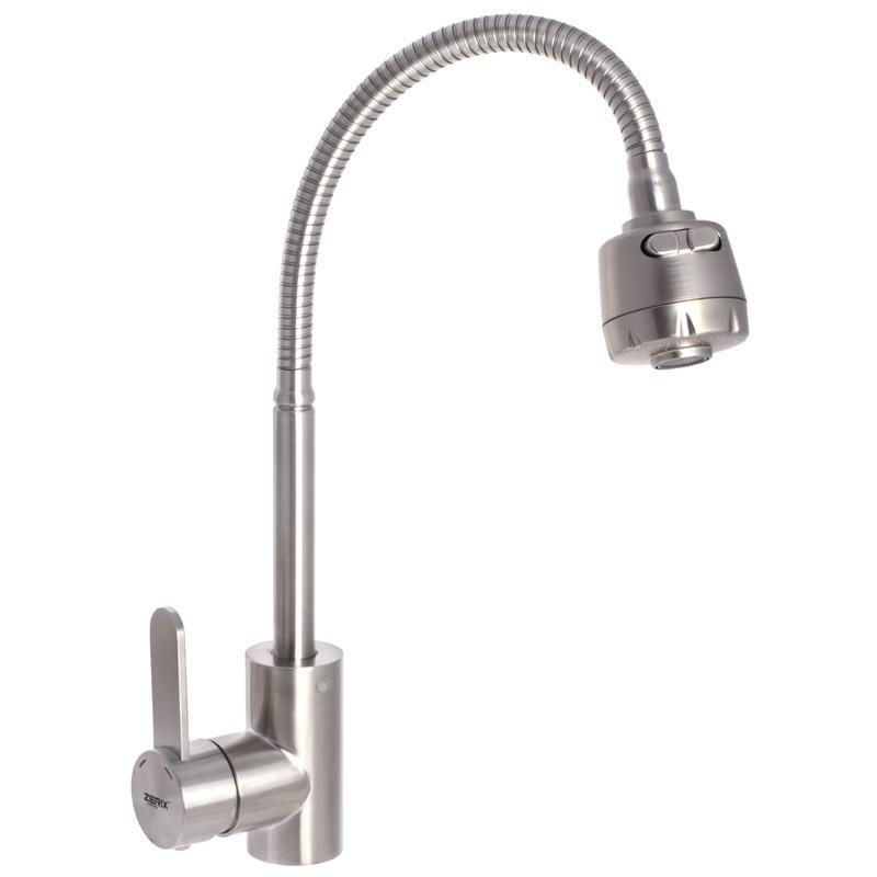 Смеситель для кухни Zerix LR74304 з рефлективним виливом (LL1207)